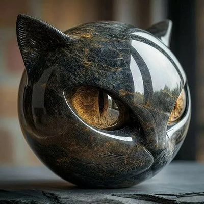Midnight Muse Cat Sculpture