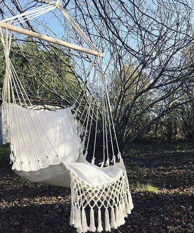 Boho Bliss - Handcrafted Macrame Hanging Hammock