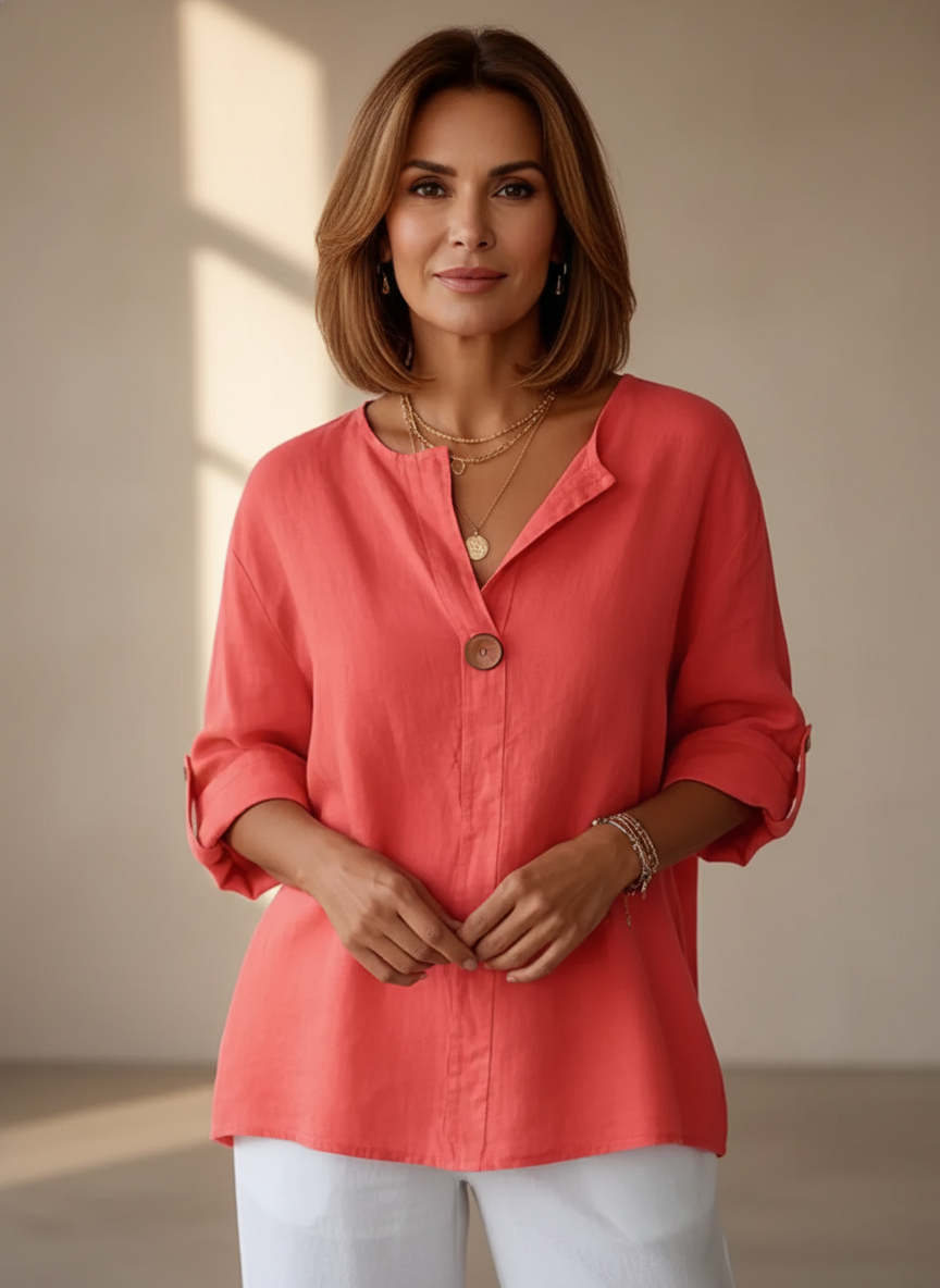 Luna Coast | Relaxed V-Neck Blouse