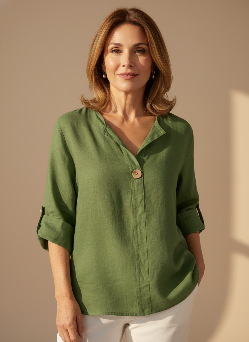 Luna Coast | Relaxed V-Neck Blouse