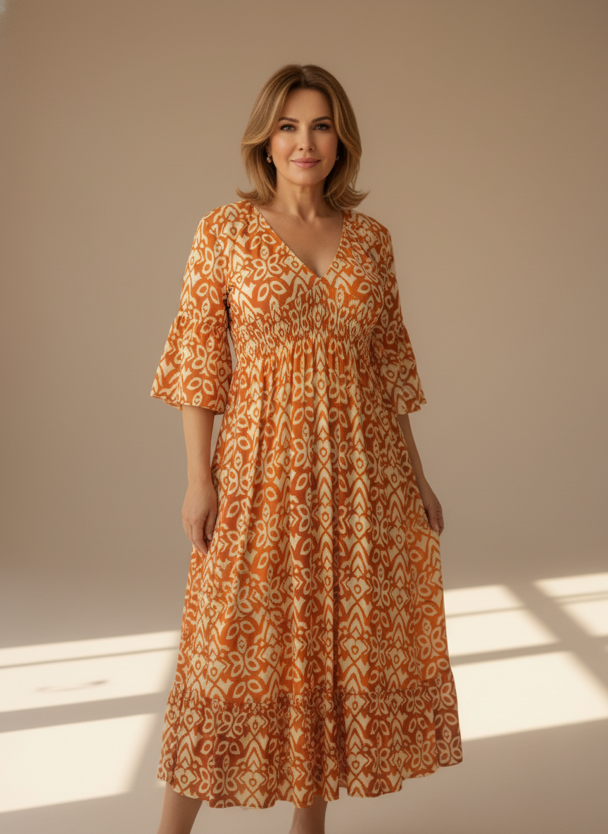 Maribel Coast | Printed Boho Dress