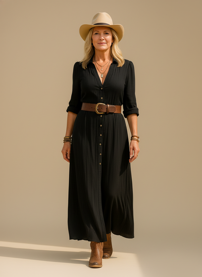 Margot Bay | Linen Maxi Dress