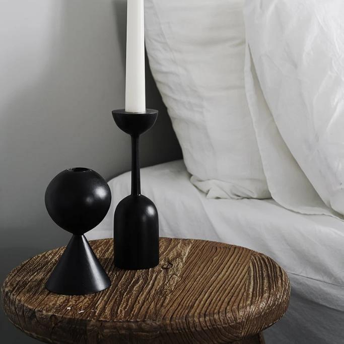Black Taper Candle Holders