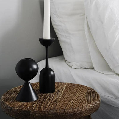 Black Taper Candle Holders