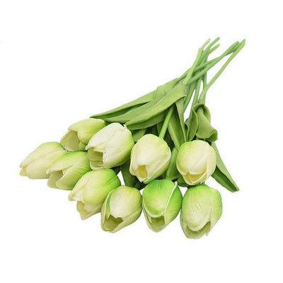 10-Piece Fake Tulips Silk Flowers