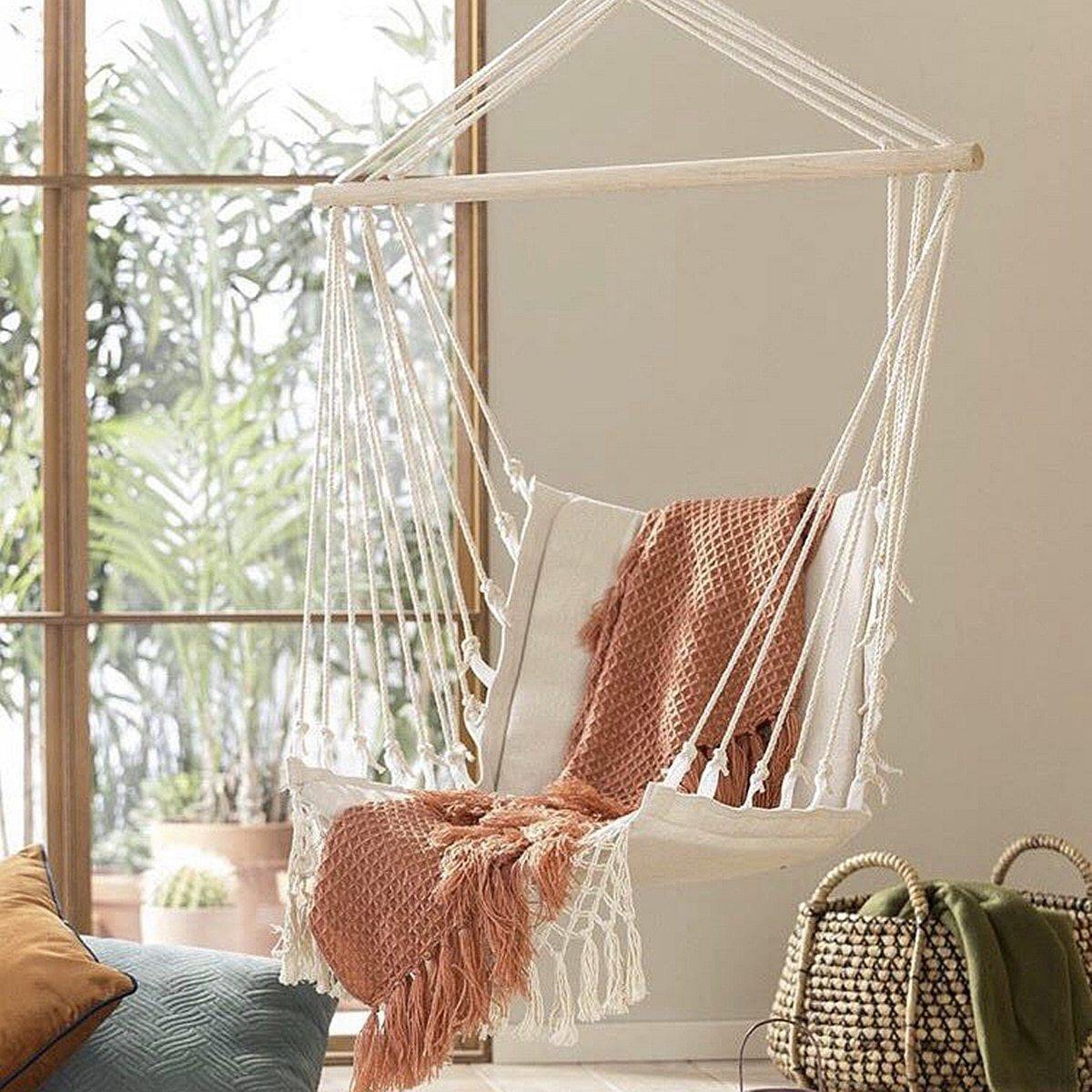 Boho Bliss - Handcrafted Macrame Hanging Hammock