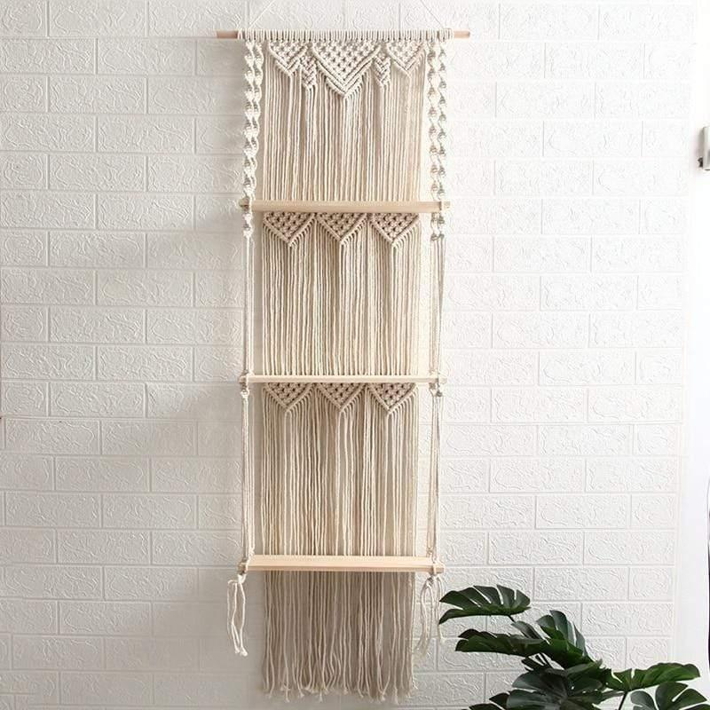 3-Level Macrame Hanging Shelves
